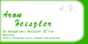 aron heiszler business card